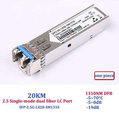 Dual LC Port 2.5G Sfp Transceiver Multi Mode Single Mode Gigabit Sfp Module