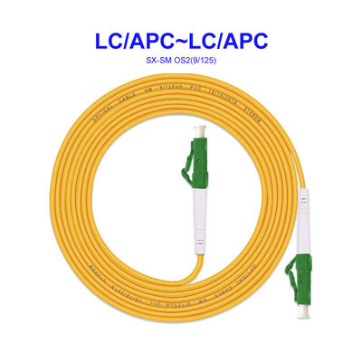 Single Mode Single Core Optical Jumper Cord , 3m LC APC To LC APC Pigtail